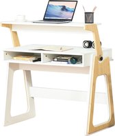 Nancy's Stovel Bay Computer Desk - Bruin, Wit - Gefabriceerd Hout - 38,58 cm x 22,24 cm x 39,56 cm