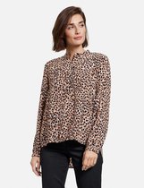 GERRY WEBER Dames Blouse met motief EcoVero Braun/Schwarz Druck-42