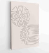 Zwart-wit organische vorm Art design voor poster, print, cover, behang, minimale en natuurlijke kunst aan de muur. 3 - Moderne schilderijen – Verticaal – 1868903716 - 50*40 Vertica