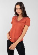 DEELUXE T-shirt met gehaakte details HAYDEN Acajou