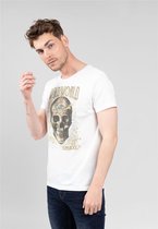 DEELUXE T-shirt met schedel TRAVELLER Natural