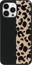 ADEL Siliconen Back Cover Softcase Hoesje Geschikt voor iPhone 13 Pro - Luipaard Bruin