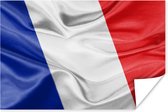 Le drapeau ondulé de la France Poster 180x120 cm - Tirage photo sur Poster (décoration murale salon / chambre) XXL / Groot format!
