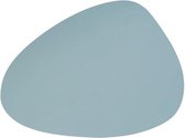 Placemat Leather Lightblue Oval-organic41x30cm