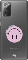 xoxo Wildhearts case voor Samsung S21 Plus – Smiley Pink - Samsung Transparant Case
