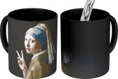 Magische Mok - Foto op Warmte Mokken - Koffiemok - Meisje met de parel - Johannes Vermeer - Oude meesters - Magic Mok - Beker - 350 ML - Theemok
