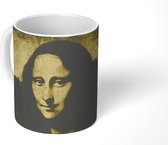 Mok - Koffiemok - Mona Lisa - Leonardo da Vinci - Schilderij - Mokken - 350 ML - Beker - Koffiemokken - Theemok