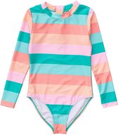 Snapper Rock - UV Zwempak voor meisjes - Lange mouw - Sunset Stripe - maat 140-146cm