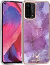UNIQ Classic Case Oppo A54 5G & A74 5G TPU Backcover hoesje - Marble Purple