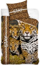 Dekbedovertrek Luipaard-Cheetah-Panter- 1 persoons- 140x200- kussen 70x90cm