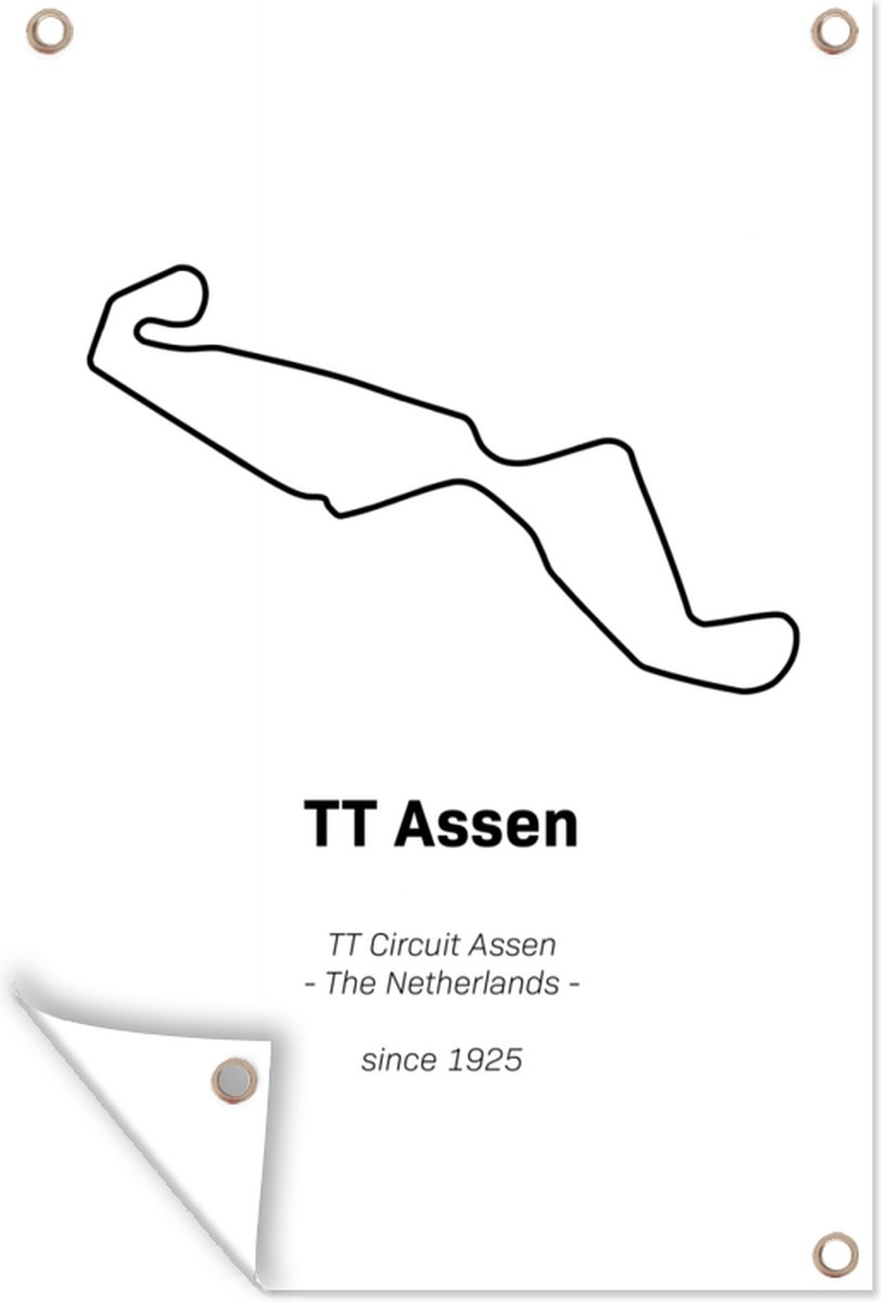 Tuindecoratie TT Assen Circuit Racen 40x60 cm Tuinposter