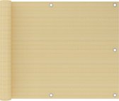 vidaXL Balkonscherm 75x600 cm HDPE beige