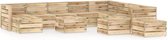vidaXL 12-delige Loungeset geïmpregneerd grenenhout