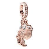 Bedel eikel met blad  | Rosé met zirkonia  | 925 Sterling Zilver