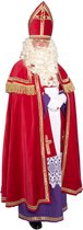 Sinterklaas kostuum katoenfluweel met koker mijter voor volwassenen - Sint Nicolaas verkleedkleding