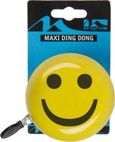 Fietsbel M-Wave Ding-Dong ø80mm - Smiley Geel