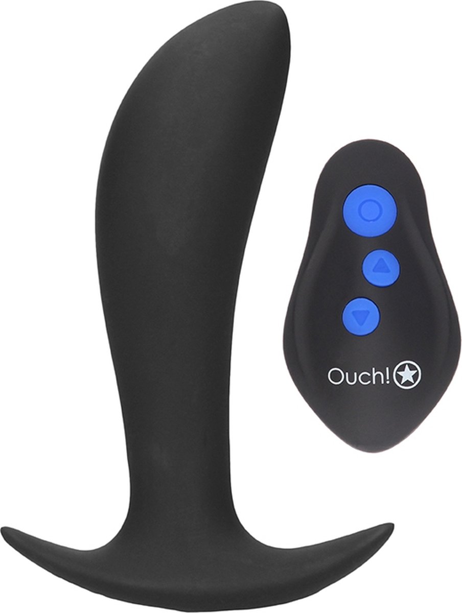 Shots - Ouch! E-stim Vibrerende Butt Plug black