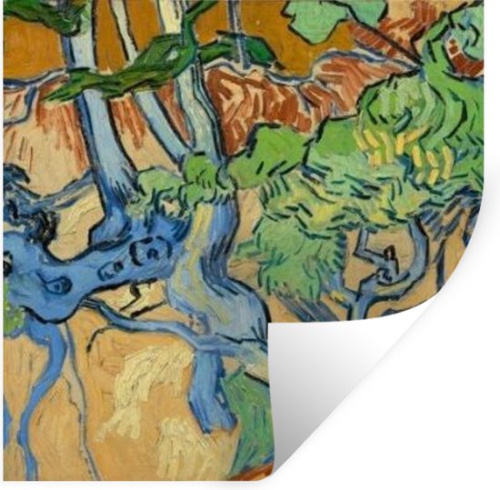 Foto: Muurstickers sticker folie boomwortels vincent van gogh 80x80 cm plakfolie muurstickers kinderkamer zelfklevend behang zelfklevend behangpapier stickerfolie