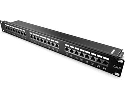 kwmobile Cat6 patch paneel 24-poorts - Cat6 verdeler voor 19