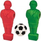 set gummen Kick It 8 cm junior rood/groen 3-delig