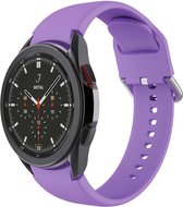 Samsung Galaxy Watch 4 - Luxe Silicone Bandje - Paars - Large - 20mm