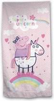 strandlaken Peppa Pig junior 70 x 140 cm katoen roze