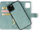 iPhone 13 Pro Max Bookcase hoesje - CaseMe - Effen Mintgroen - Kunstleer