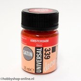 Acrylverf Zijdeglans - 339 Engelsrood - Deco - Universal Satin - Amsterdam - 16  ml