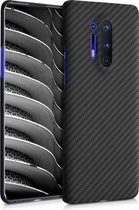 kalibri hoesje voor OnePlus 8 Pro - aramidehoes voor smartphone - mat zwart