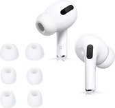 kwmobile 6x cover voor in-ear oortjes voor Apple AirPods Pro - Vervangende oordopjes van siliconen in wit - 3 maten