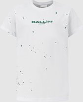 Ballin Amsterdam -  Jongens Slim Fit   T-shirt  - Wit - Maat 152