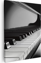 Artaza - Canvas Schilderij - Pianotoetsen - Noten - Piano - 80x100 - Groot - Foto Op Canvas - Canvas Print