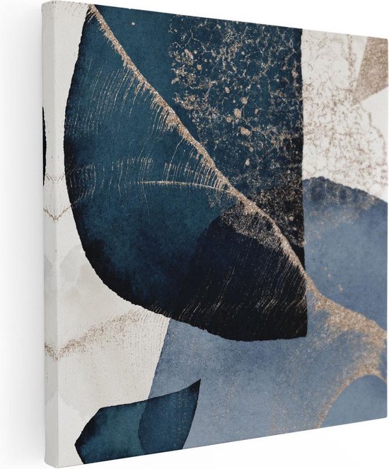 Artaza Canvas Schilderij Abstracte Kunst - Marmer met Gloed - 40x40 - Klein - Foto Op Canvas - Canvas Print