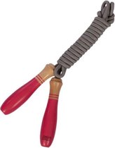 springtouw Dusty junior 5 meter hout roze/grijs