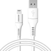 Accezz Kabel - Geschikt voor Lightning naar USB A Kabel - 1 meter - Snellader & Datasynchronisatie - Oplaadkabel geschikt voor iPhone 11/12/13/14 - Wit