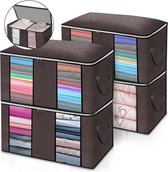 4 stks/set - 90L - Opvouwbare - Kleding Quilt Opbergzakken - Deken Trui Organizer Box - Sorteren Zakjes - Koffie