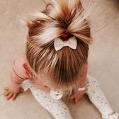 Baby haarspeldje met strikje - Nude hearts | Baby