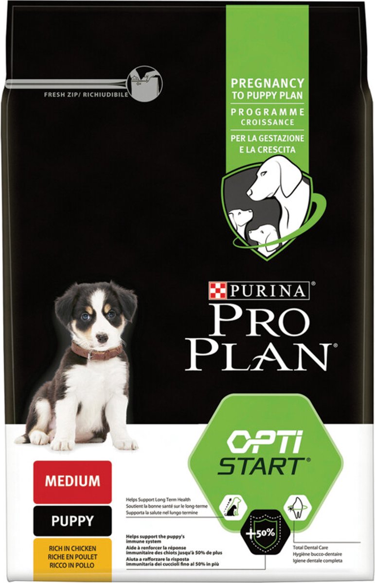 Pro Plan Dog Puppy Medium Breed Kip – Hondenvoer – 4 x 3 kg