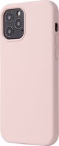 Apple iPhone 12 Hoesje - Mobigear - Rubber Touch Serie - Hard Kunststof Backcover - Light Pink - Hoesje Geschikt Voor Apple iPhone 12