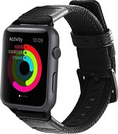 Mobigear Outdoor Nylon Bandje Geschikt voor Apple Watch Series 5 (40 mm) - Zwart