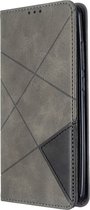 Xiaomi Redmi 8 Hoesje - Mobigear - Rhombus Slim Serie - Kunstlederen Bookcase - Grijs - Hoesje Geschikt Voor Xiaomi Redmi 8