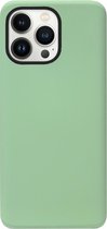 ADEL Premium Siliconen Back Cover Softcase Hoesje Geschikt voor iPhone 13 Pro - Lichtgroen