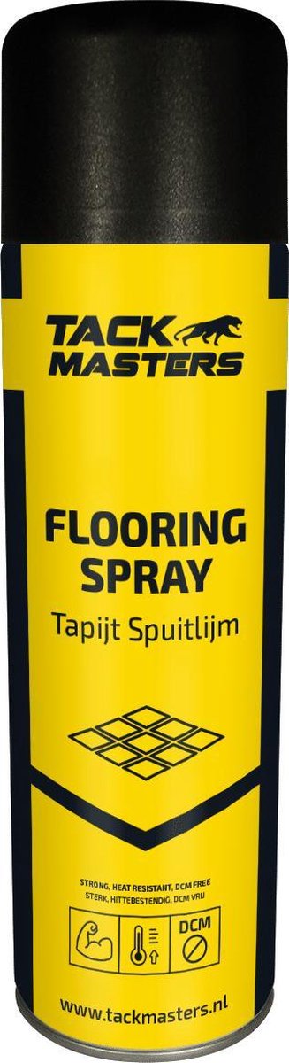 Tackmasters ® Lijmspray 750ml - Spuitlijm - Verspuitbare contactlijm - Spuitbus - Flooring spray - Traplijm - Tapijtlijm - Tapijtspuitlijm – Trapstoffering