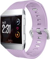 Siliconen Smartwatch bandje - Geschikt voor Fitbit Ionic siliconen bandje - lichtpaars - Strap-it Horlogeband / Polsband / Armband - Maat: Maat L