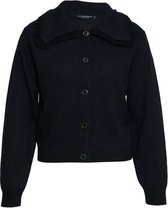 River Woods Marineblauwe cardigan met een wijde kraag in blauw