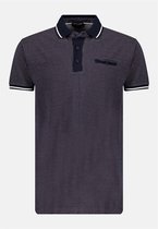 DEELUXE Piqué poloshirt met patroon ITEM Navy