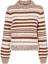 Vero Moda Trui Vmnewwine Ls High Neck Stripe Blous 10250963 Emperador Dames Maat - S