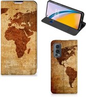Wallet Bookcase OnePlus Nord 2 5G Telefoonhoesje Wereldkaart