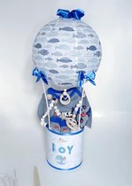 Kraamcadeu - Geschenkset -Babyshower - Nike sport- Wagenspanner - Bijtring Rammelaar - kraamcadeau voor jongen- Rompertje - kraamcadeau jongen - geboorte setje jongen luchtballon - Cadeau - S