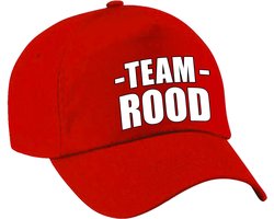 Team rood pet voor volwassenen voor bedrijfsuitje / sportdag / training